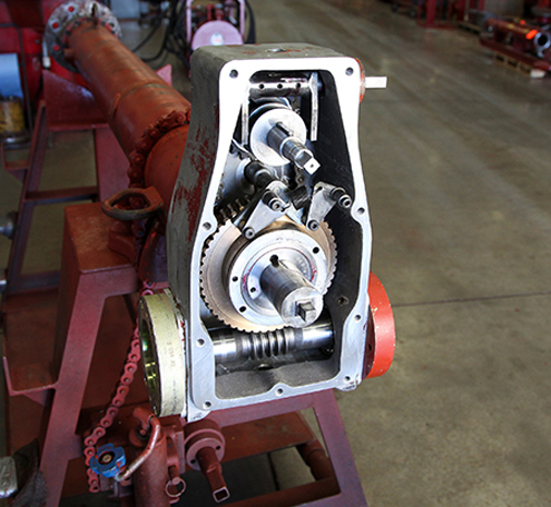 TDW hot tapping equipment ready to be worked on by a maintenance technician