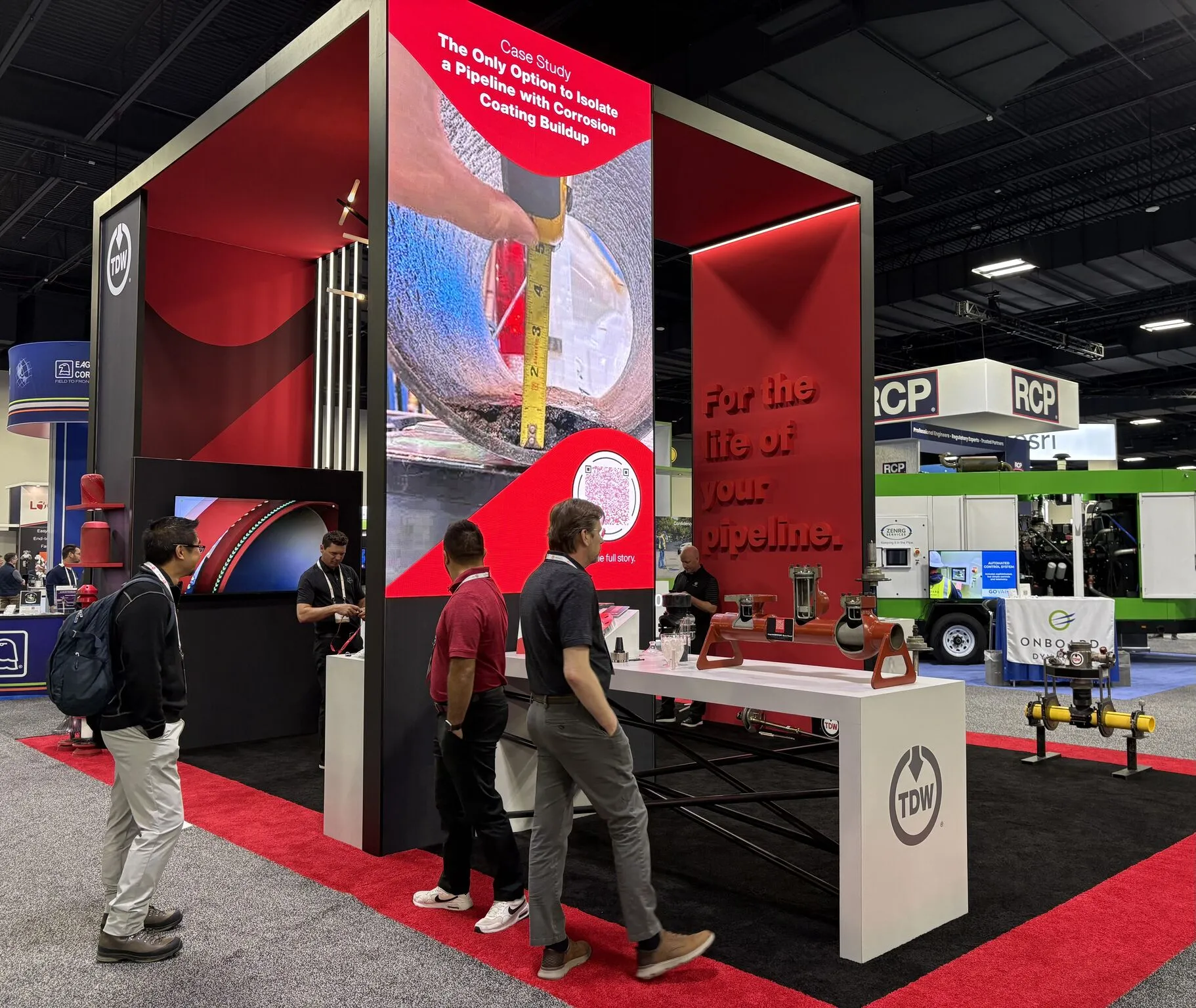 TDW exhibit booth at a 2023 pipeline conference