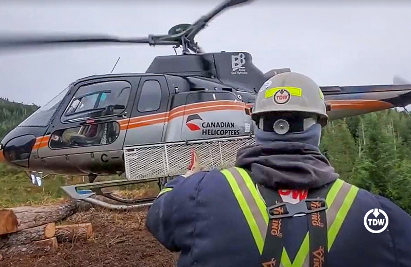 Field services helicopter access to project site