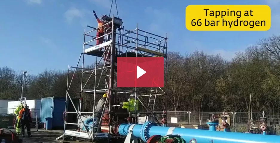 Hytap Gasunie Hydrogen Pipeline Hot Tapping Project Video Thumbnail 